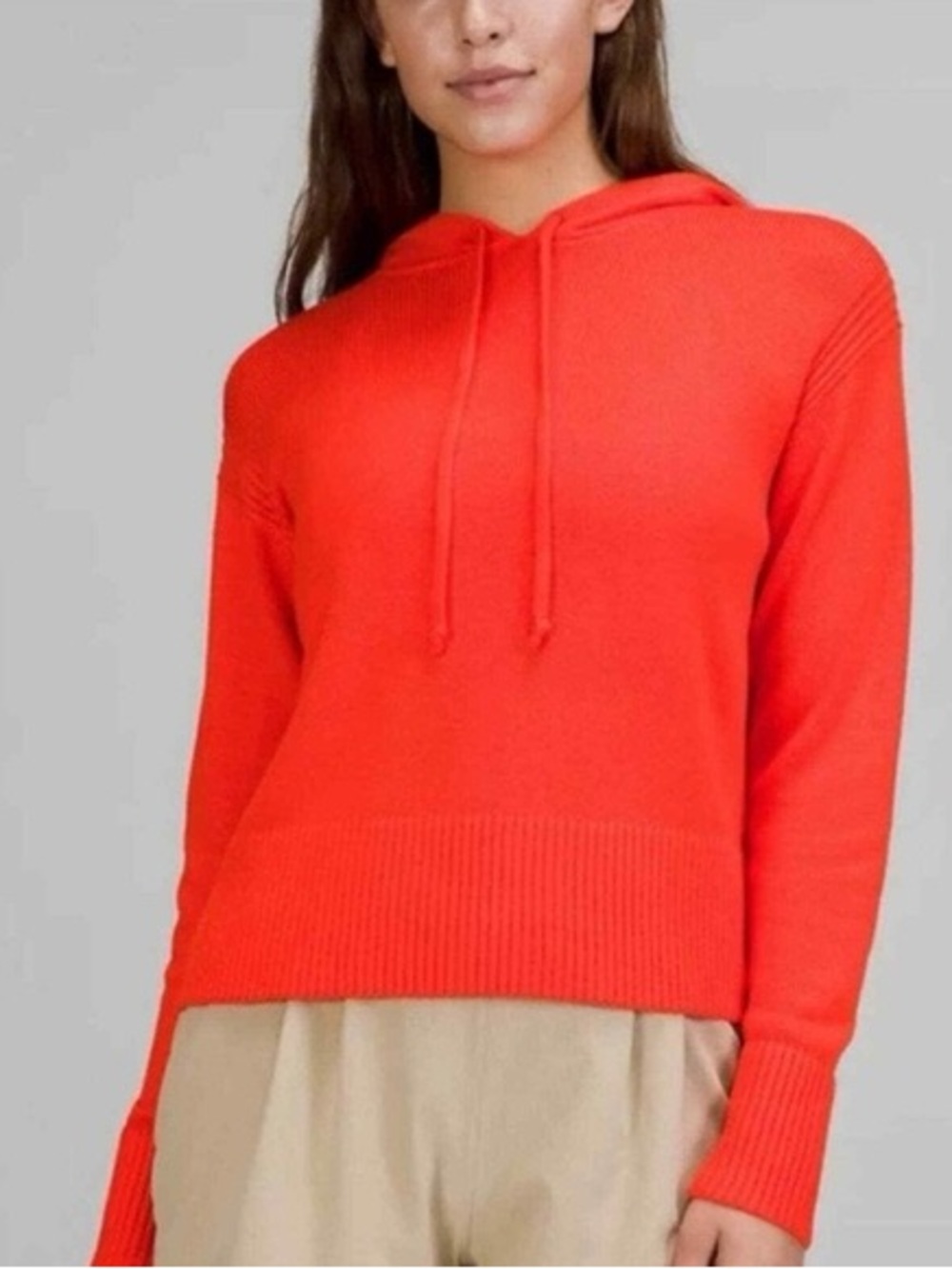 Lululemon Knit Sweater Hoodie Orange Médium Women’s